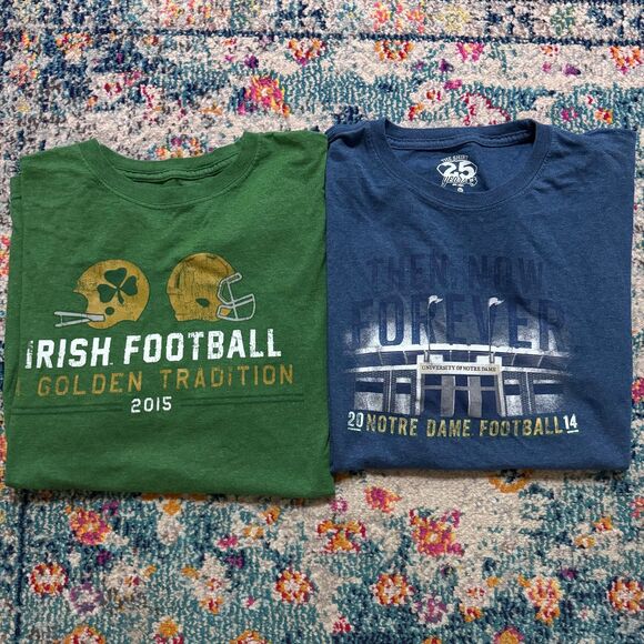 The Shirt 25 Years Men's University of Notre Dame Football TShirt Sz XL Lot of 2 - Picture 1 of 10